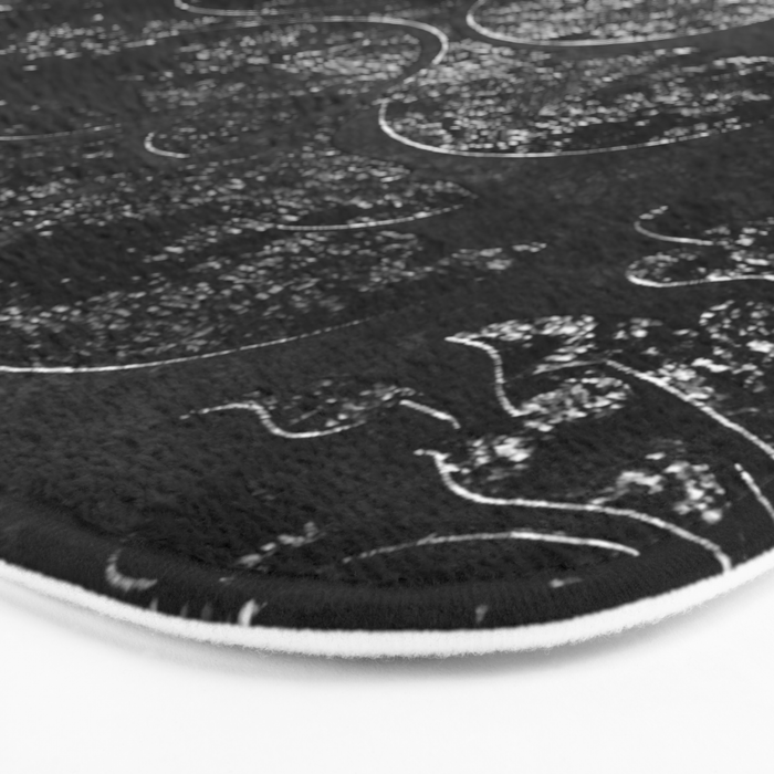 Embossed Black Velvet 09 Bath Mat Gallery Image 3