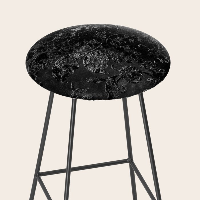 Embossed Black Velvet 09 Stool Gallery Image 2