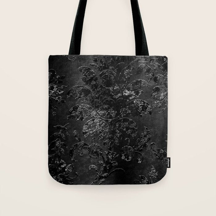 Embossed Black Velvet 09 Tote Bag Gallery Image 1