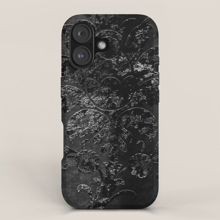 Embossed Black Velvet 09 iPhone Case Gallery Image 1