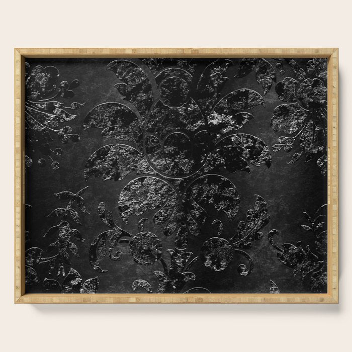 Embossed Black Velvet 09 Serving Tray Gallery Image 1
