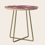 Forest Full of Wild Mushrooms in Burgundy & Peach Side Table Gallery Image 1