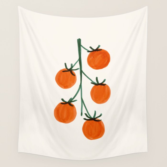 Vine Tomatoes Wall Tapestry Gallery Image 1