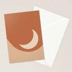 Moonrise Minimalism - Orange Stationery Card Gallery Image 2