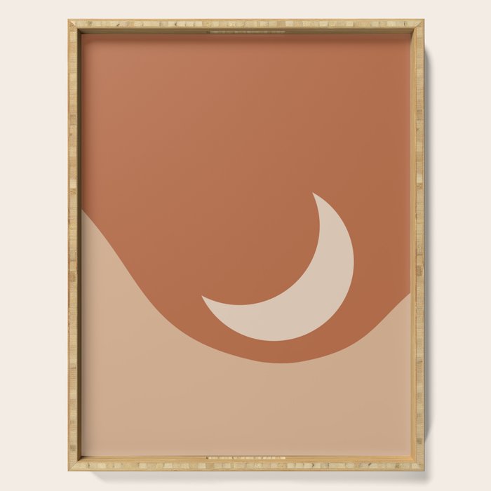 Moonrise Minimalism - Orange Serving Tray Gallery Image 1