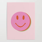 70s retro pink smiles pattern  Poster Gallery Image 4
