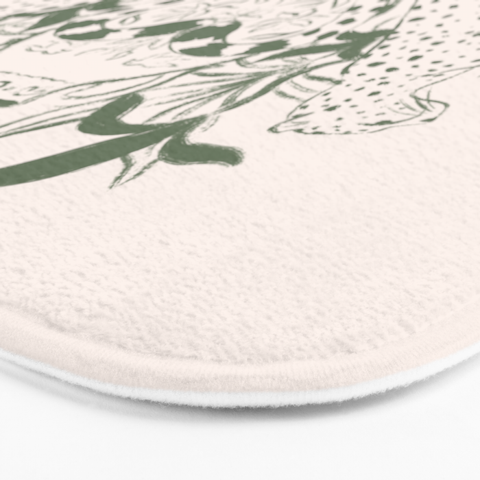 Cheetah Symmetry lines (olive) Bath Mat Gallery Image 3