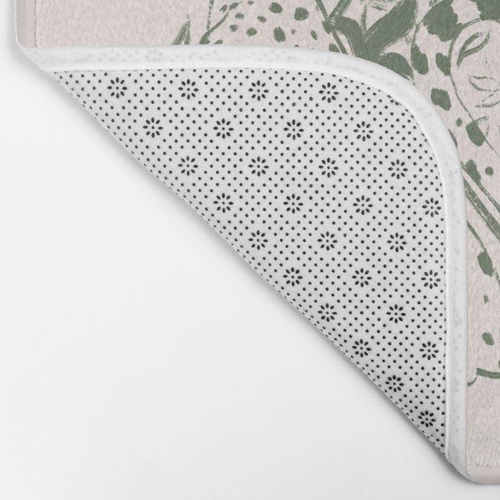 Cheetah Symmetry lines (olive) Bath Mat Gallery Image 2