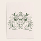 Cheetah Symmetry lines (olive) Poster Gallery Image 4