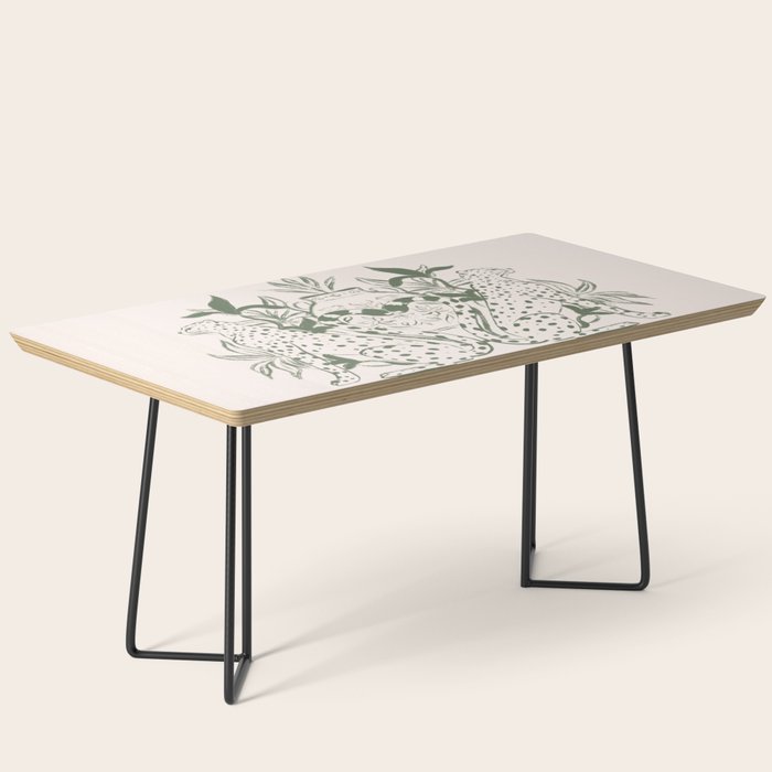 Cheetah Symmetry lines (olive) Coffee Table Gallery Image 1