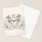 Cheetah Symmetry lines (olive) Stationery Card Gallery Image 2