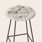 Cheetah Symmetry lines (olive) Stool Gallery Image 2