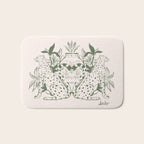 Cheetah Symmetry lines (olive) Bath Mat Gallery Image 1