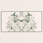 Cheetah Symmetry lines (olive) Desk Mat Gallery Image 3