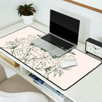 Cheetah Symmetry lines (olive) Desk Mat Gallery Image 2