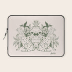 Cheetah Symmetry lines (olive) Laptop Sleeve Gallery Image 1