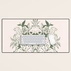 Cheetah Symmetry lines (olive) Desk Mat Gallery Image 1