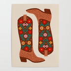 Cowgirl Boots - Bright Multicolor Poster Gallery Image 4