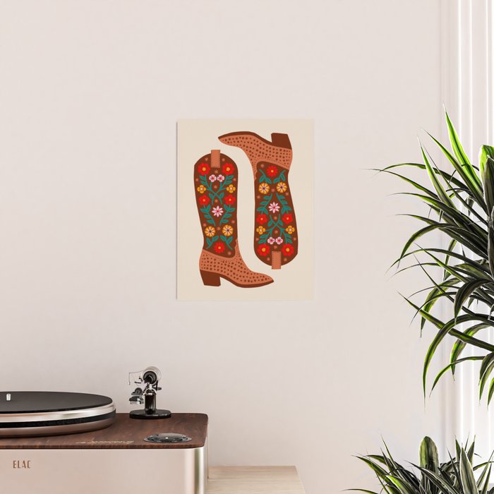 Cowgirl Boots - Bright Multicolor Poster Gallery Image 2