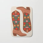 Cowgirl Boots - Bright Multicolor Bath Mat Gallery Image 1