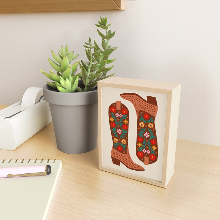 Cowgirl Boots - Bright Multicolor Mini Art Print Gallery Image 2