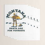 "Montana: Pants Are For Tourists" Funny Retro Cowboy Travel Art Wrapping Paper Gallery Image 3