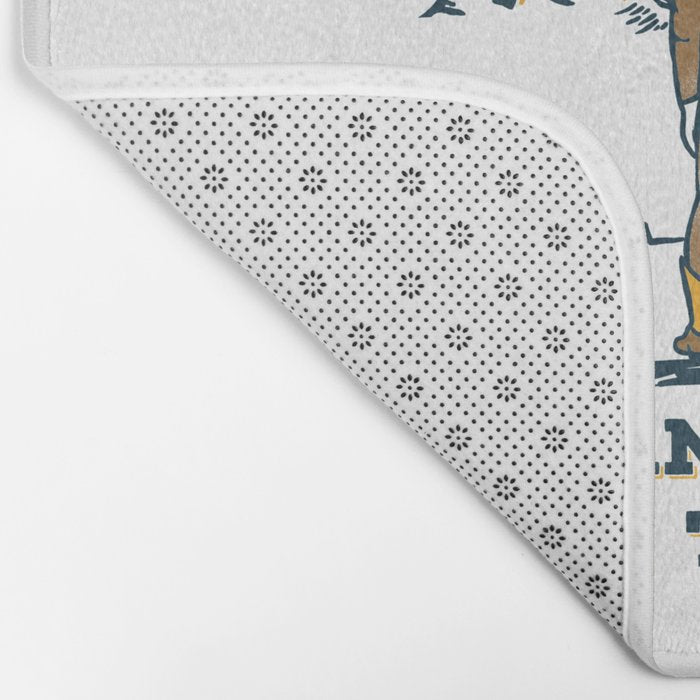 "Montana: Pants Are For Tourists" Funny Retro Cowboy Travel Art Bath Mat Gallery Image 2