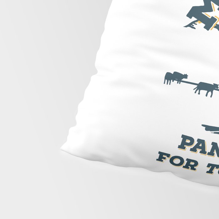 "Montana: Pants Are For Tourists" Funny Retro Cowboy Travel Art Pillow Sham Gallery Image 4