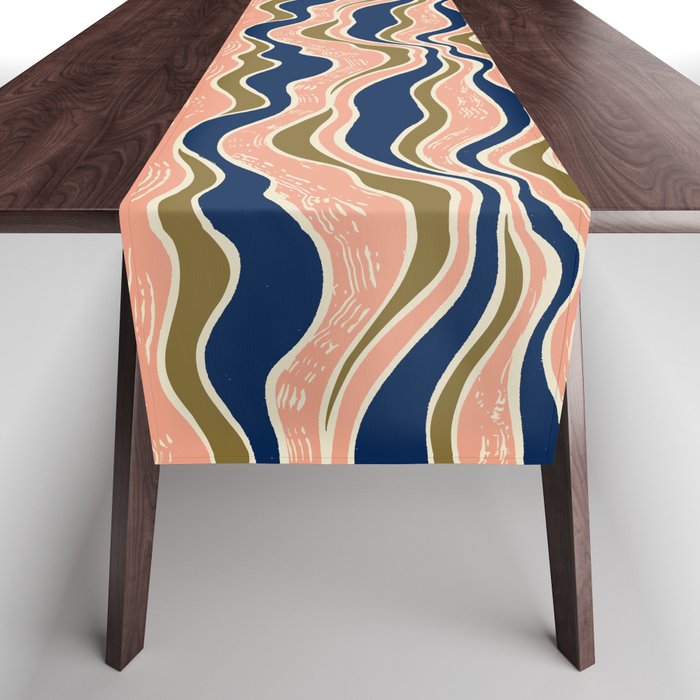 Earthy Rivers Cobalt Table Runner Gallery Image 1
