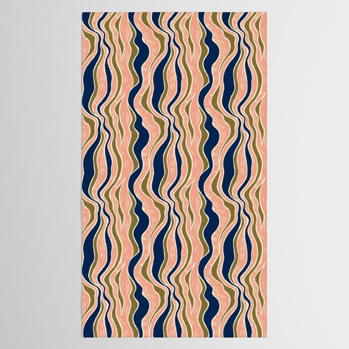 Earthy Rivers Cobalt Tablecloth Gallery Image 2