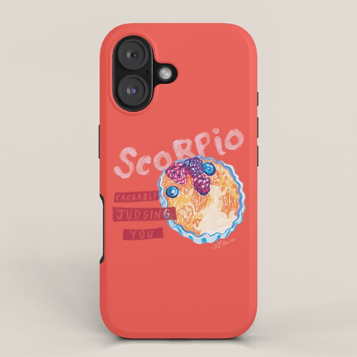 Scorpio Mood in Tomato Red | Zodiac Series iPhone Case Gallery Image 1