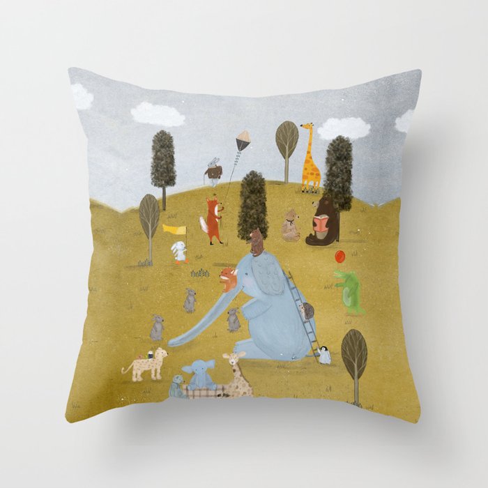 little summer days Throw Pillow Gallery Image 6
