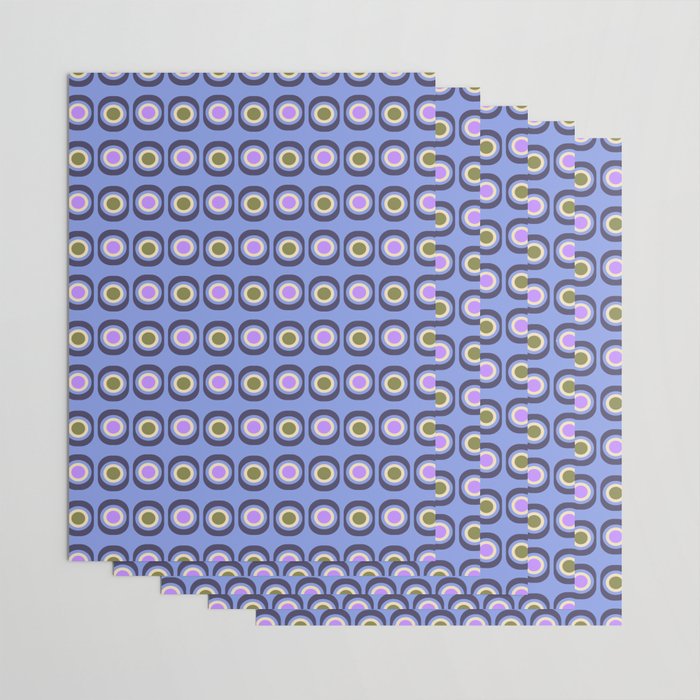 Mid-century Modern Pattern - Blue Wrapping Paper Gallery Image 3