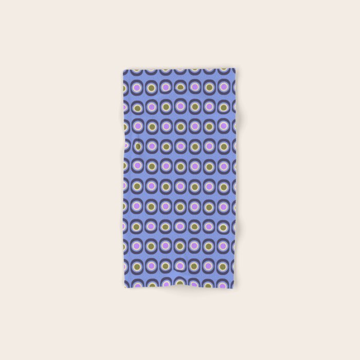 Mid-century Modern Pattern - Blue Bath Towel Gallery Image 1