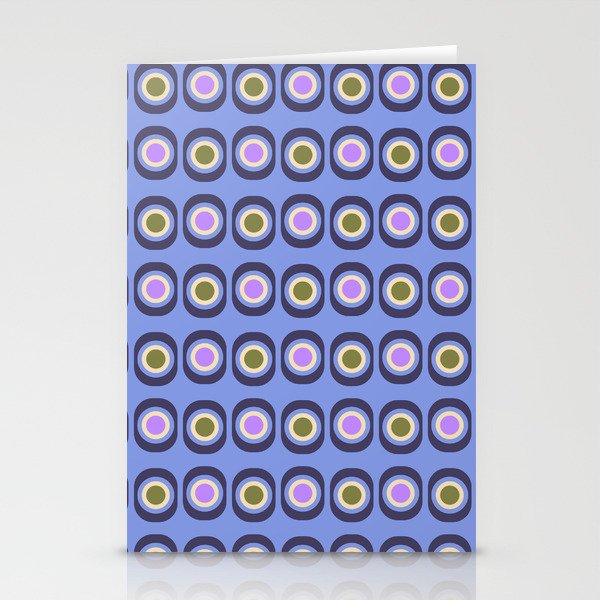 Mid-century Modern Pattern - Blue Stationery Card Gallery Image 2