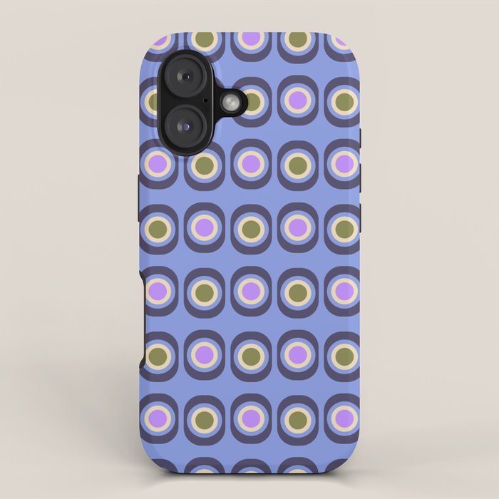 Mid-century Modern Pattern - Blue iPhone Case Gallery Image 1