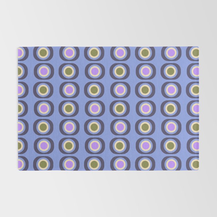 Mid-century Modern Pattern - Blue Rug Gallery Image 2