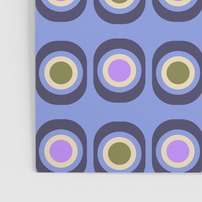 Mid-century Modern Pattern - Blue Poster Gallery Image 3