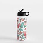 Mele Kalikimaka Hawaiian Christmas gingerbread cookies // white background Water Bottle Gallery Image 1