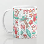 Mele Kalikimaka Hawaiian Christmas gingerbread cookies // white background Coffee Mug Gallery Image 3