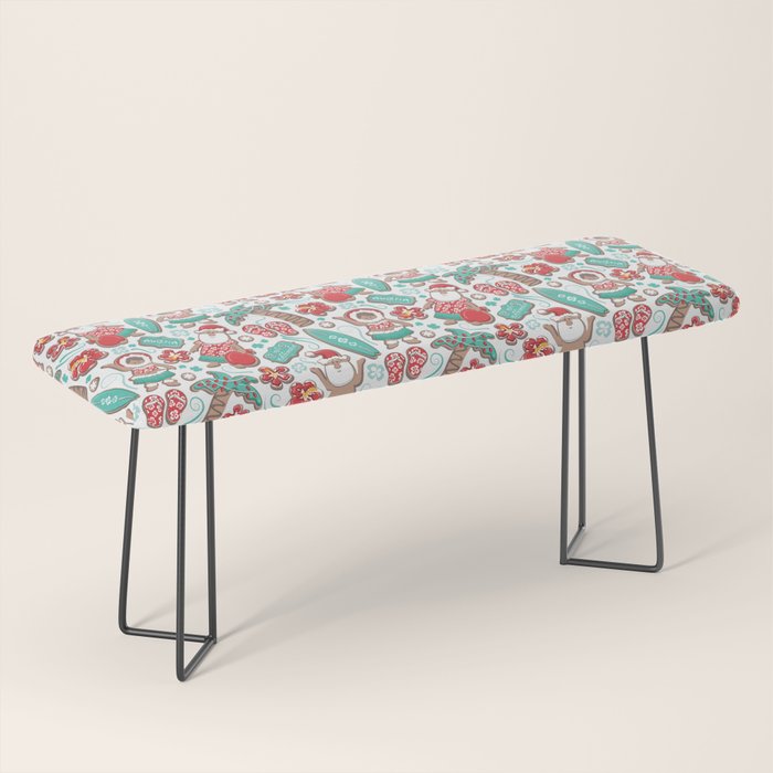 Mele Kalikimaka Hawaiian Christmas gingerbread cookies // white background Bench Gallery Image 1