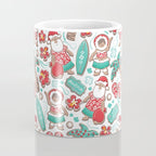 Mele Kalikimaka Hawaiian Christmas gingerbread cookies // white background Coffee Mug Gallery Image 4