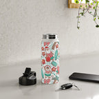 Mele Kalikimaka Hawaiian Christmas gingerbread cookies // white background Water Bottle Gallery Image 4