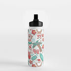 Mele Kalikimaka Hawaiian Christmas gingerbread cookies // white background Water Bottle Gallery Image 2