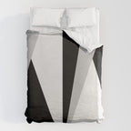 Geometric Triangles VI Black and White Duvet Cover Gallery Image 6