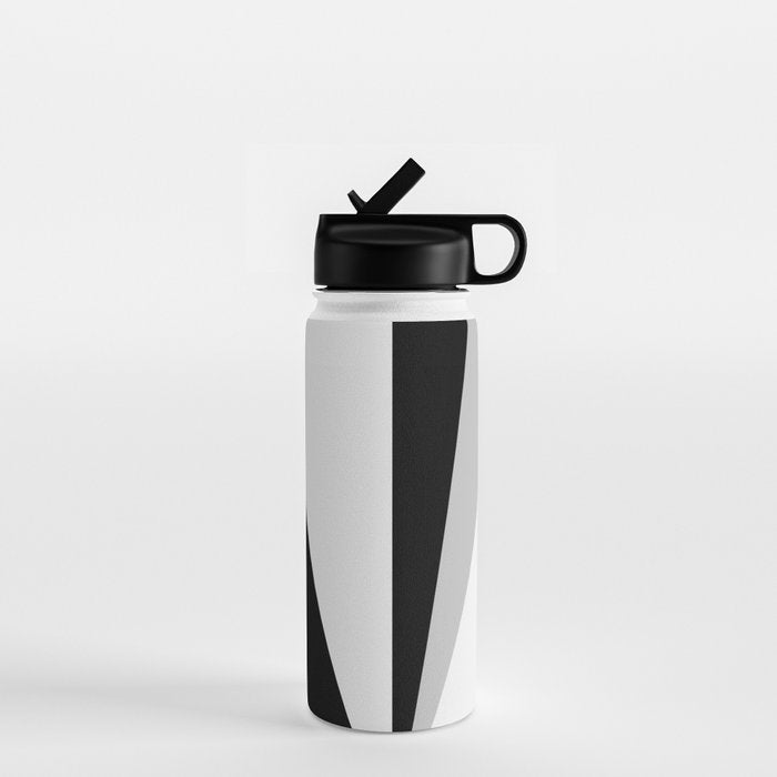 Geometric Triangles VI Black and White Water Bottle Gallery Image 1
