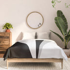 Geometric Triangles VI Black and White Comforter Gallery Image 3