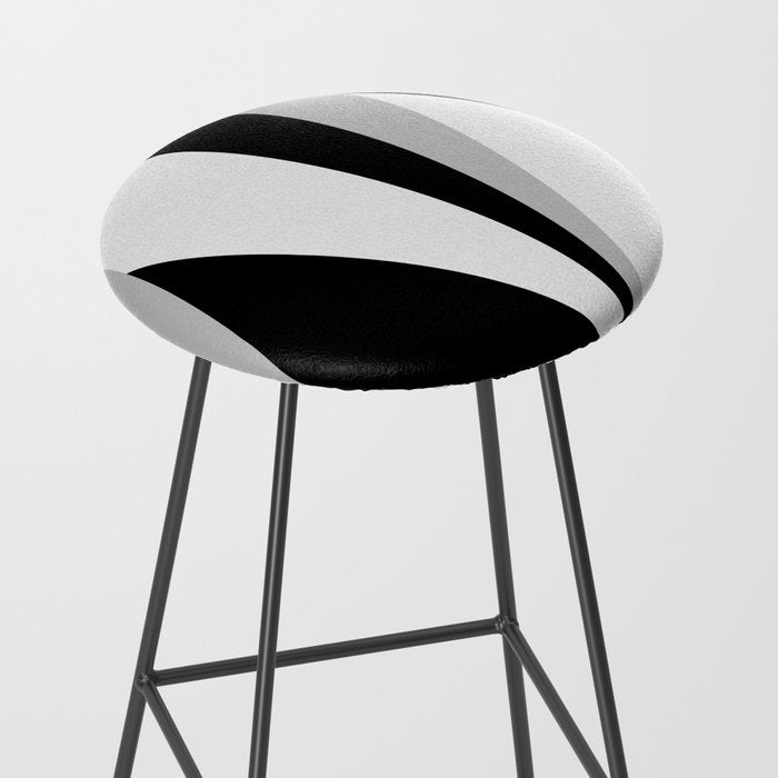 Geometric Triangles VI Black and White Stool Gallery Image 2