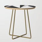 Geometric Triangles VI Black and White Side Table Gallery Image 1