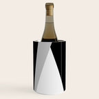 Geometric Triangles VI Black and White Wine Chiller Gallery Image 3